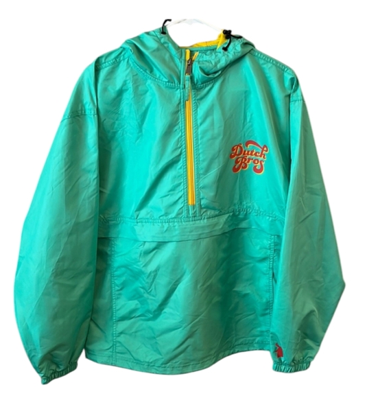 Dutch bros Medium teal windbreaker - Picture 1 of 3